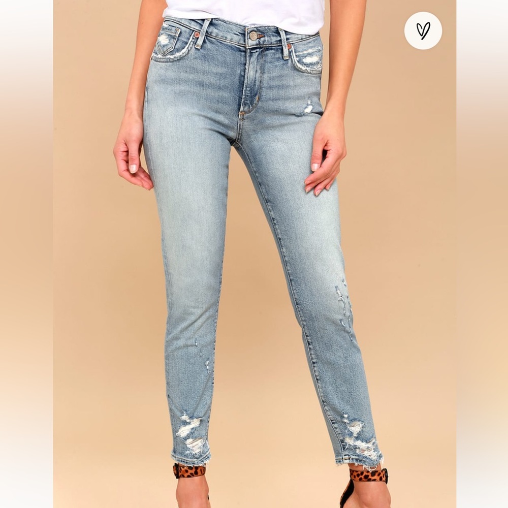 Agolde Sophie High Rise Distressed Jeans